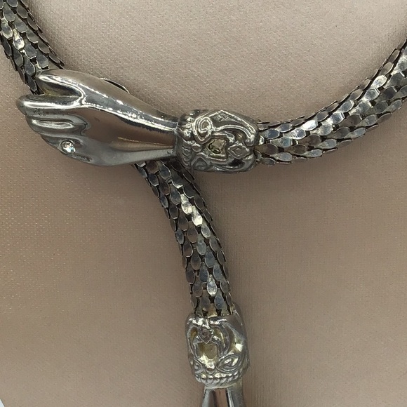 Vintage DL Auld Mesh Necklace with hand clasp plus rare bracelet. - Picture 3 of 12